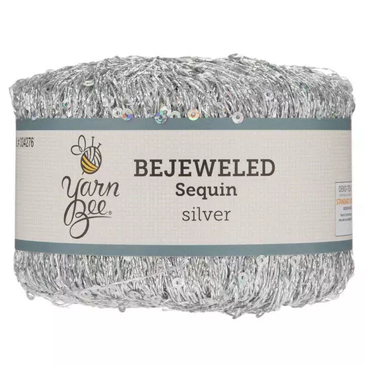 Silver Tinsel Glitter Yarn